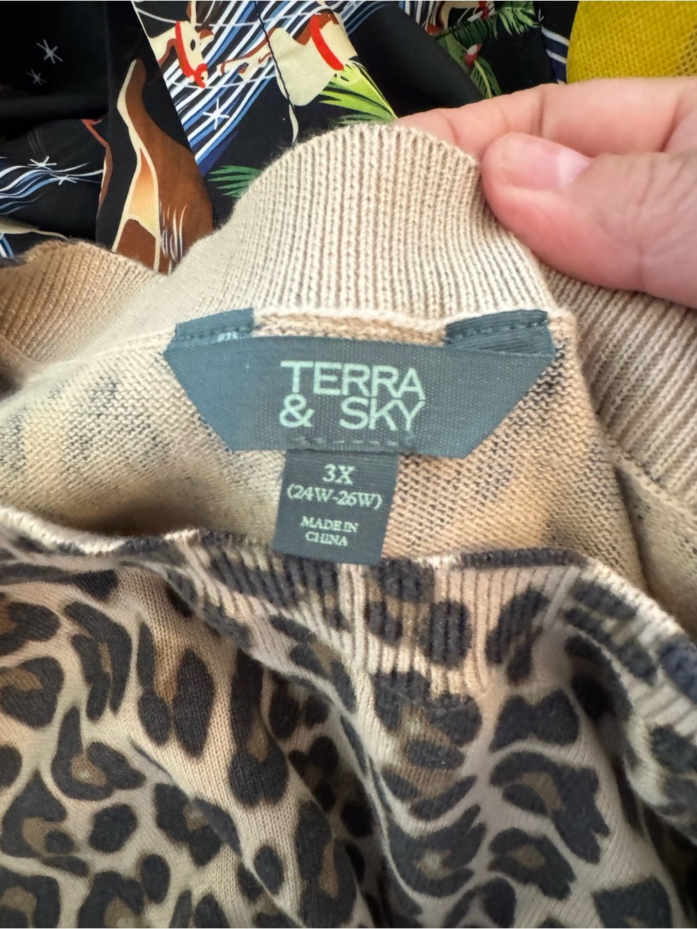 Terra & Sky Women's Plus Leopard Short Sleeve Sweater 3X NWT - Picture 7 of 11
